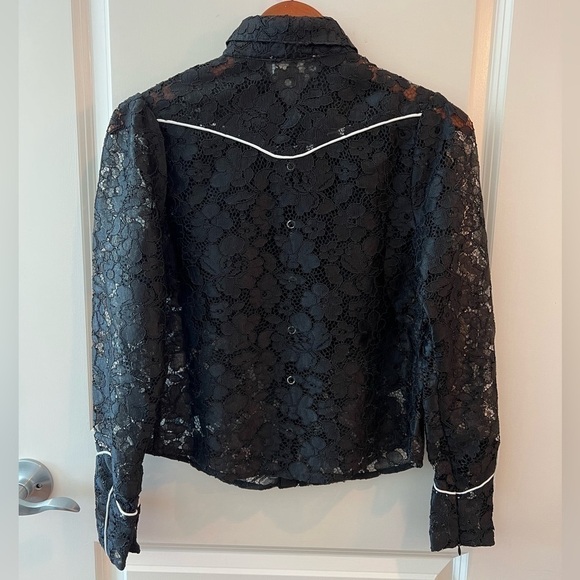 Divine Heritage Western Lace Pearl Snap Blouse - Picture 8 of 16